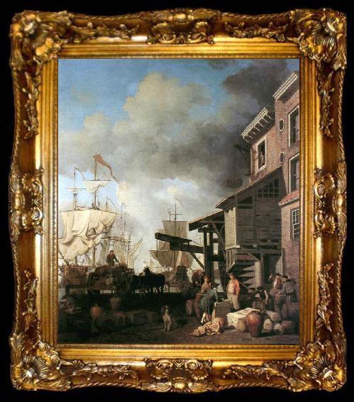 framed  SCOTT, Samuel A Thames Wharf ef, ta009-2